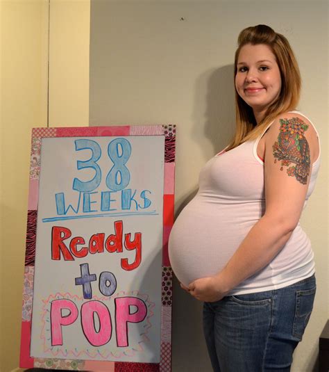 38 Weeks I M Ready To Pop Pregnancy Countdown Pregnancy Tracker Ready To Pop How Big Is