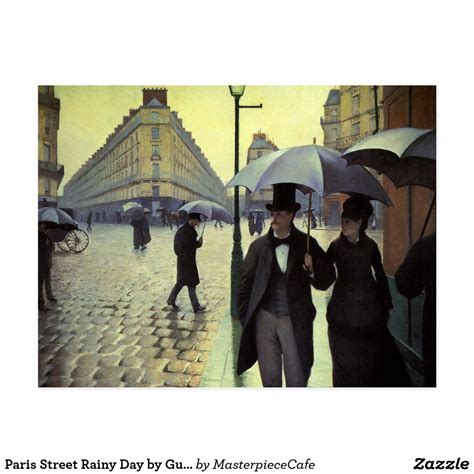 paris street rainy day by gustave caillebotte postcard paris street rainy day