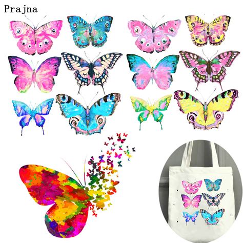 Prajna Cartoon Heat Transfer For Clothing Diy Butterfly Thermal