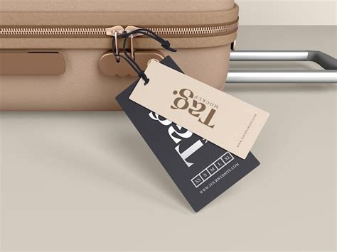 Premium Psd Pair Of Fashion Label Hang Tag Branding Mockup