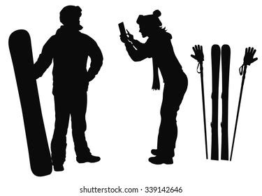 Ski Lift Silhouette Images Stock Photos Vectors Shutterstock