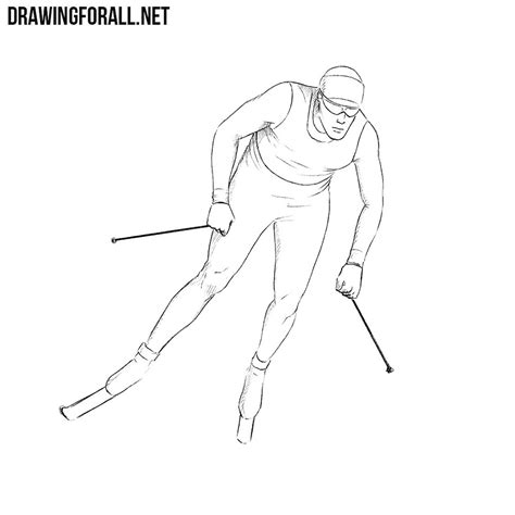 Here we arrange multiple orange colorful drawings for kids. How to Draw a Skier | Drawingforall.net