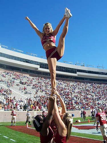 Fsu Cheerleader Kick Hot Cheerleaders On The Football Fiel Flickr