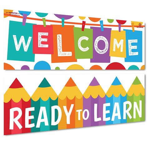 Welcome Banner Ready To Learn In 2021 Welcome Sign Classroom