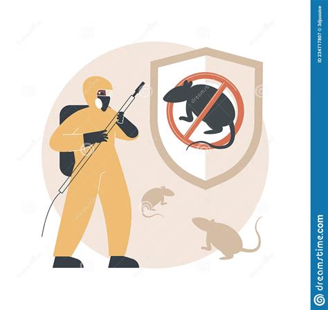 Rodents Pest Control Service Abstract Concept Vector Illustration