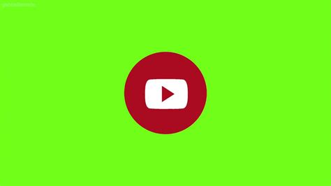 Animated Play Button Click Green Screen Youtube