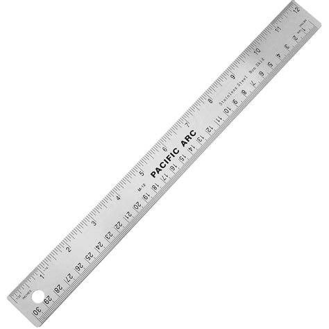 Ruler Stainless Steel Inch 32nd64th And Metric Graduations W Non