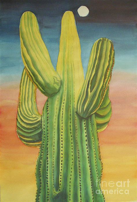 Arizona Cactus Painting By Robyn Saunders Fine Art America