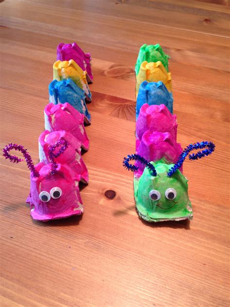 Egg Carton Caterpillar Craft Spring Craft Preschool Craft Kids