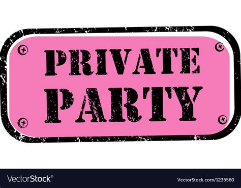 Private Party Stamp Royalty Free Vector Image Vectorstock