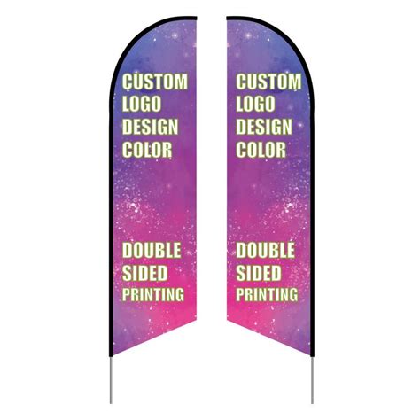 Custom Double Side Printed Advertising Feather Flags Supplierscustom
