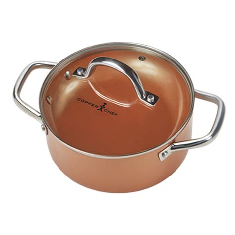 copper chef pan cookware round roasting frying aluminum steel pans ceramic stick non pc coating lids accessories includes diamond pots