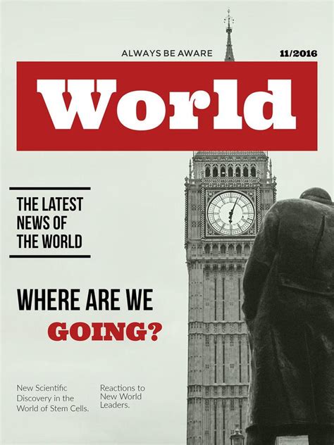 World news magazine cover | Magazine cover, Health magazine layout ...