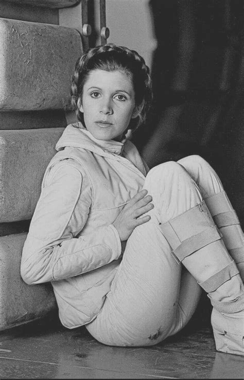 Carrie Fisher Behind The Scenes During The Filming Of Star Wars The