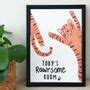 Personalised Rawsome Room Tiger Print Illustration By Syd Co