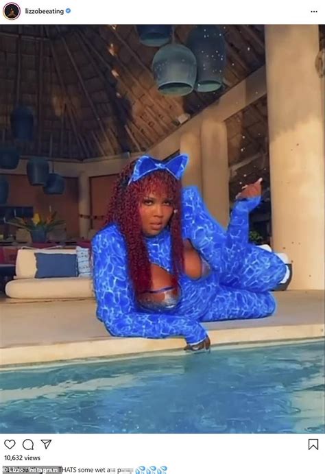 If i were to do this in front of my mom, i am pretty sure she would have a heart attack. Lizzo flashes the flesh in peekaboo unitard for VERY ...