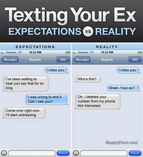 Texting You Ex Expectation Vs Reality Funny Texts Crush Funny Text Fails Funny Text Messages