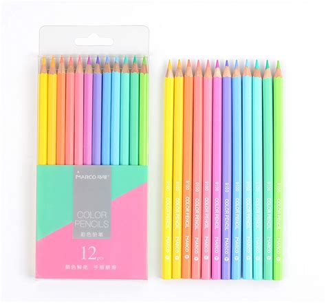 Buy Suolong 12 Colored Pencils Set Premium Soft Core 12 Unique Neon