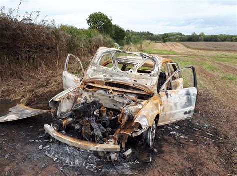 Shell Of Burned Out Car Left In Field Near Bridgnorth Shropshire Star