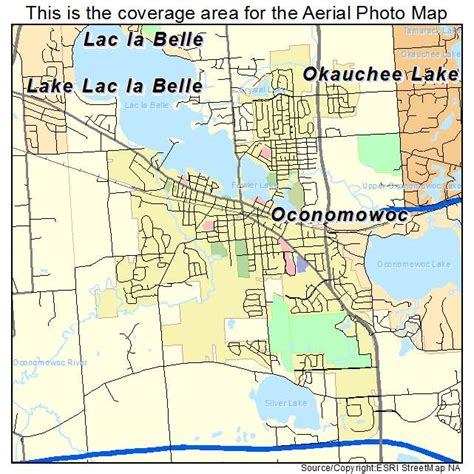 Aerial Photography Map Of Oconomowoc Wi Wisconsin