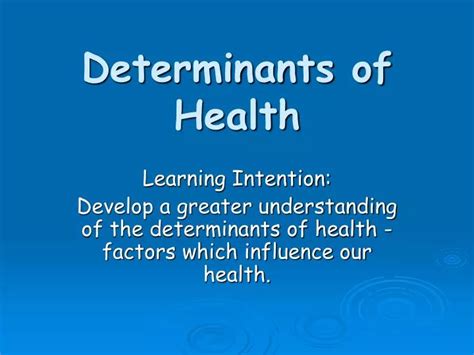 Ppt Determinants Of Health Powerpoint Presentation Free Download