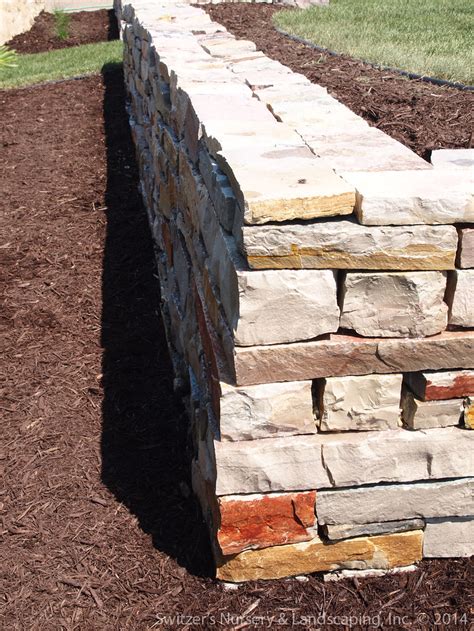 Dry Stacked Stone Retaining Wall Chilton Weathered Edge A Photo On