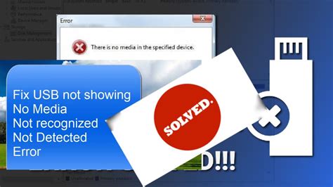 How To Fix Usb Drive Not Showing No Media Not Recognized 0 Byte
