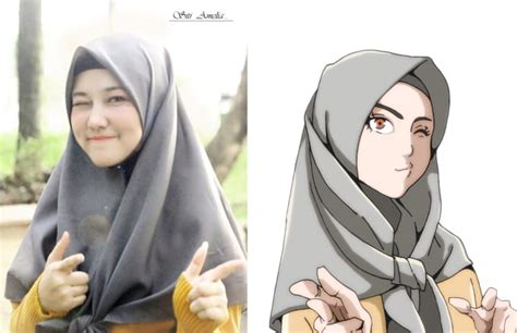 Design Hijab Character Cartoons And Anime In My Style By Tonishark