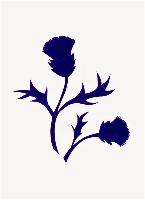 Scottish Thistle Silhouette At Getdrawings Free Download