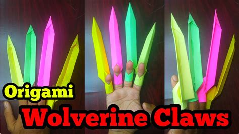 How To Make A Easy Paper Origami Wolverine Claws Markis Origami