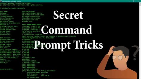 Awesome Command Prompt Cmd Hidden Tricks Youtube