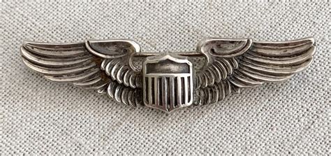 Wwii Sterling Wings Pin Vintage Air Force Military Militaria Sterling