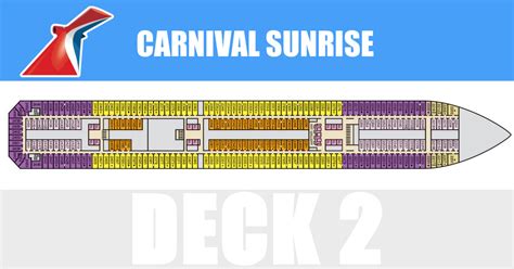 Carnival Sunrise Deck 2 Activities Deck Plan Layout