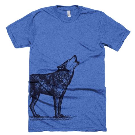 Lone Wolf T Shirt Howling Wolf Tee Shirt Wolf Shirt Etsy
