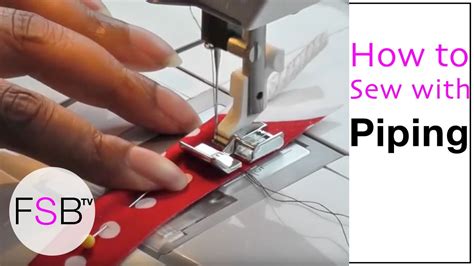 Sewing With Piping Youtube