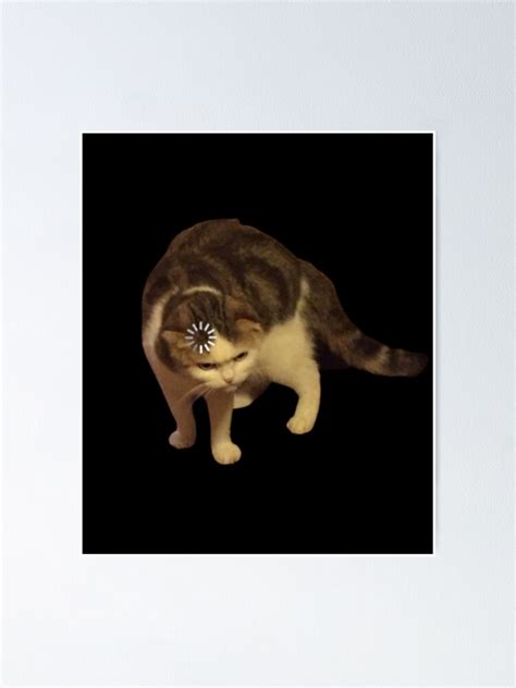 Loading Cat Meme Funny Anger Confusing Buffering Cat Poster For