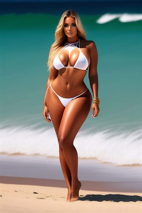 Lexica Sexy Blonde Woman In Revealing Bikini Hourglass Figure