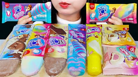 Asmr Paddle Pop Ice Cream Paddle Pop Rainbow Choco Lava Banana Boat Twister Mochi Ice