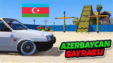 🇦🇿 Azerbaycan Bayraklı Lada Ailesi Arabalar Çatı Parkurunda 🇦🇿 Gta 5