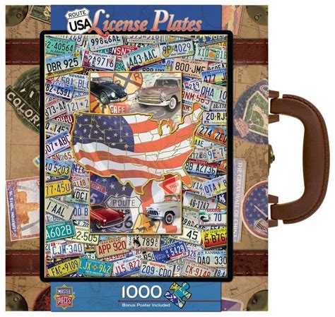 These diy toys are for unisex use and comprise of vivacious colors that attract the attention of kids. MASTERPIECES USA LICENSE PLATES SUITCASE JIGSAW PUZZLE ...