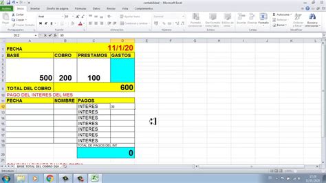 Hoja De Excel Para Prestamistas Ingresos Y Gastos Youtube