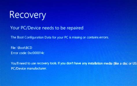 When you open your pc and see your pc needs to be repaired, error code: Windows 10 startet nicht mehr: Recovery - Your PC/Device ...