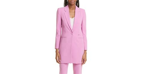 Judith And Charles Rae Longline Blazer In Pink Lyst