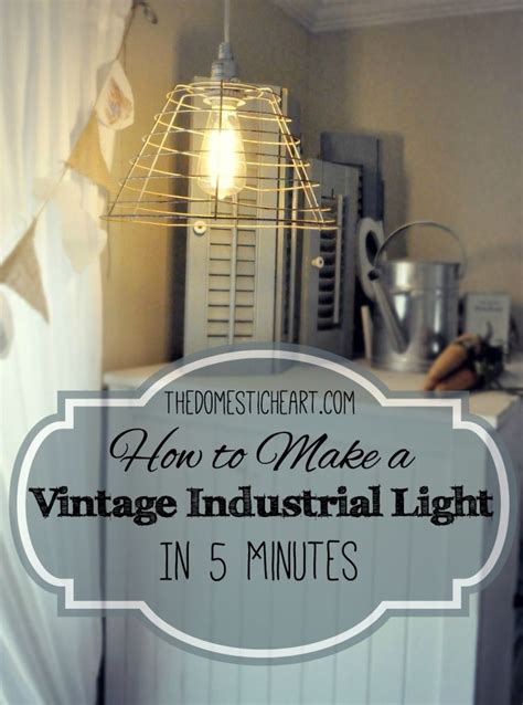 5 Minute Diy Vintage Industrial Pendant Light Tutorial From