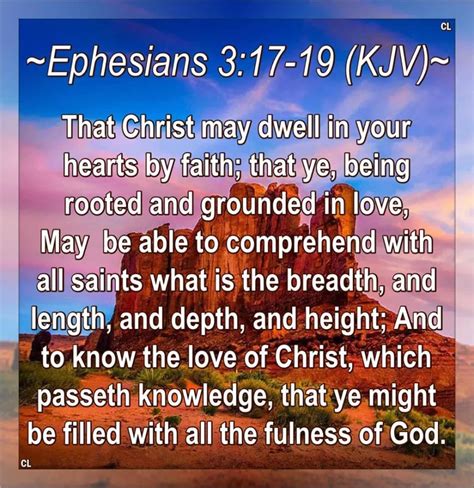 Ephesians 317 19 Kjv Hallelujah And More Blessings Kjv Ephesians