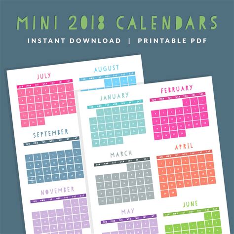 Free Mini Calendar Printable Retylp