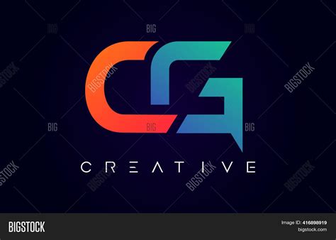 Cg Logo Letter Design Vector And Photo Free Trial Bigstock