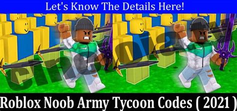Roblox Noob Army Tycoon Codes 2021 Cinejoia