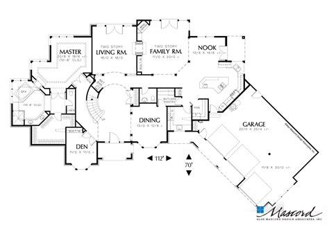 Mascord House Plan 2406 The Holloway Main Floor Plan Luxury Plan