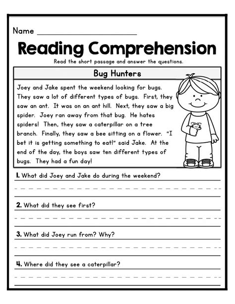 Level J Reading Comprehension Worksheets Reading Comprehension Worksheets